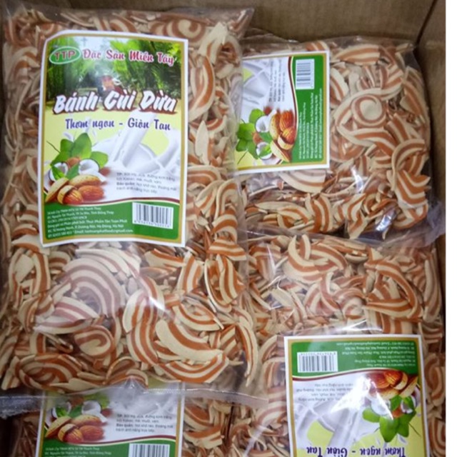 1kg bánh tai heo vỡ màu nâu hoặc xanh