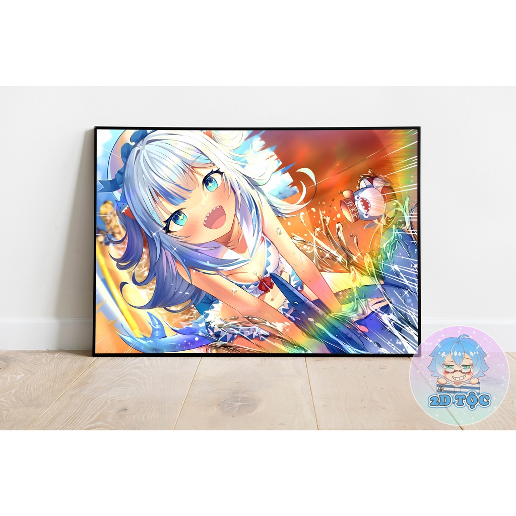 TRANH POSTER A3 GAWR GURA HOLOLIVE (2) CHẤT LIỆU GIẤY CAO CẤP - 2D TỘC SHOP