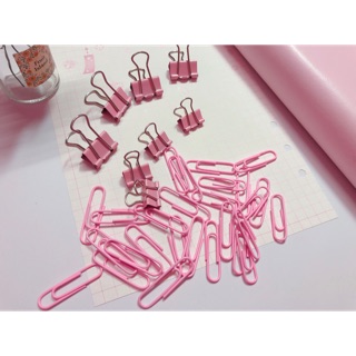 Kẹp giấy hồng pastel các loại cho sổ planner
