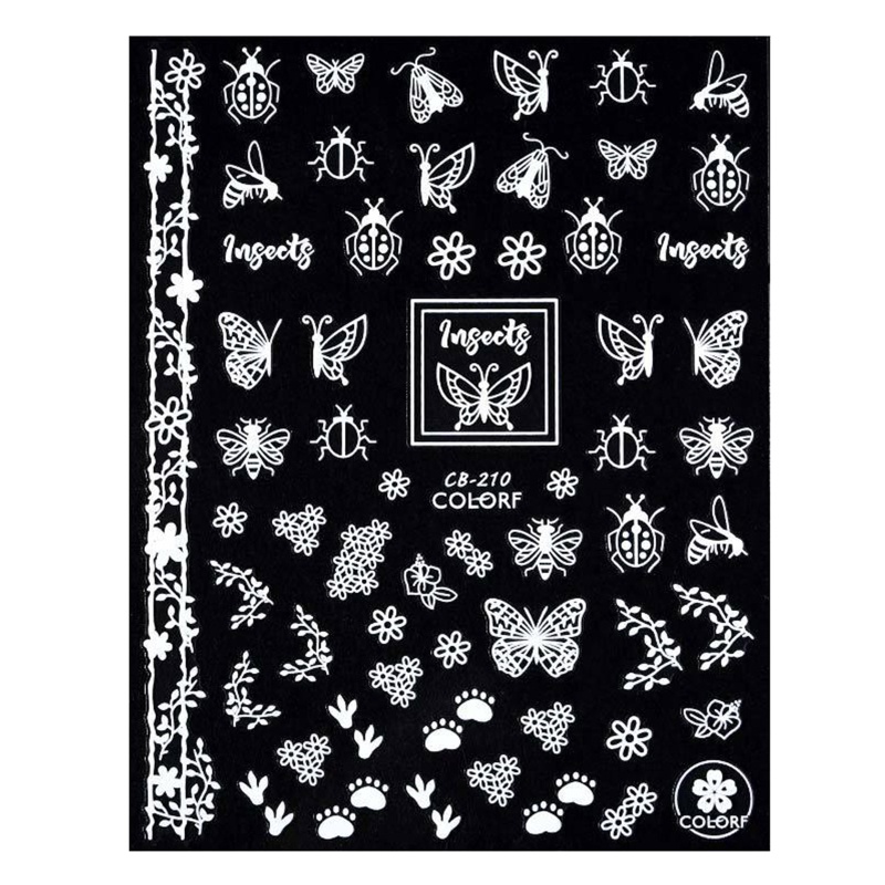 Miếng Dán Trang Trí Móng Tay Hình Bướm 3D Độc Đáo