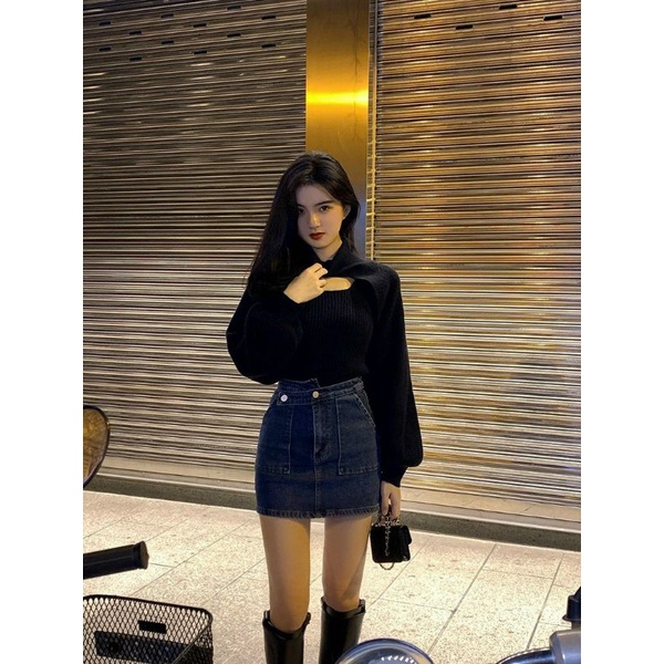 Sét Áo cặp tay dài hở ngực siêu hot  phong cách HQ (A15