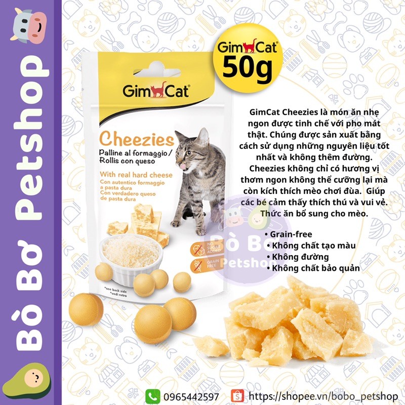 GimCat Cheezies - Snack vị phô mai cho mèo