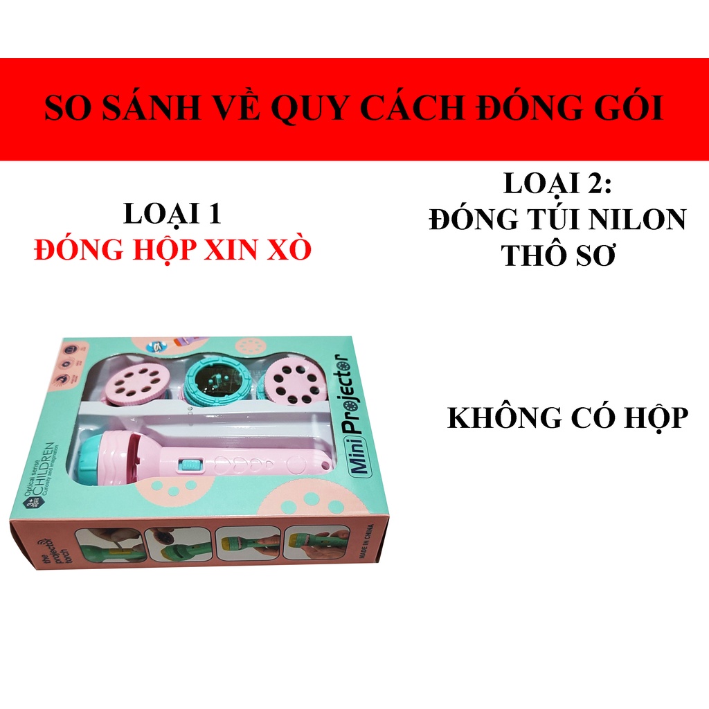 ĐÈN PIN CHIẾU HÌNH CHO BÉ LOẠI 1 - 80 HÌNH KHÁCH NHAU - BẢO HÀNH 6 THÁNG