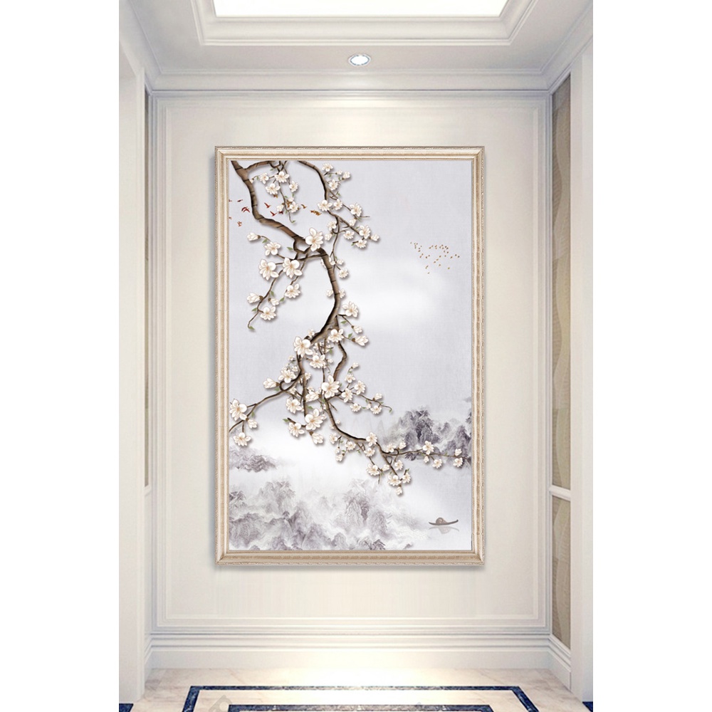 In hình ép gỗ Laminate TRANH HÀNH LANG TRUNG QUỐC - Mẫu 95 (50x75, 60x90, 70x110). In ảnh theo yêu cầu
