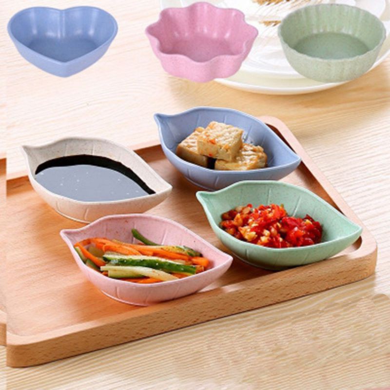 Chén đựng gia vị loại hình lá và loại hai ngăn , bông hoa, trái tim