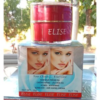 KEM ELISE DƯỠNG TRẮNG DA, NGỪA MỤN, CHỐNG NẮNG, GIẢM LÃO HÓA 15G Xanh dương