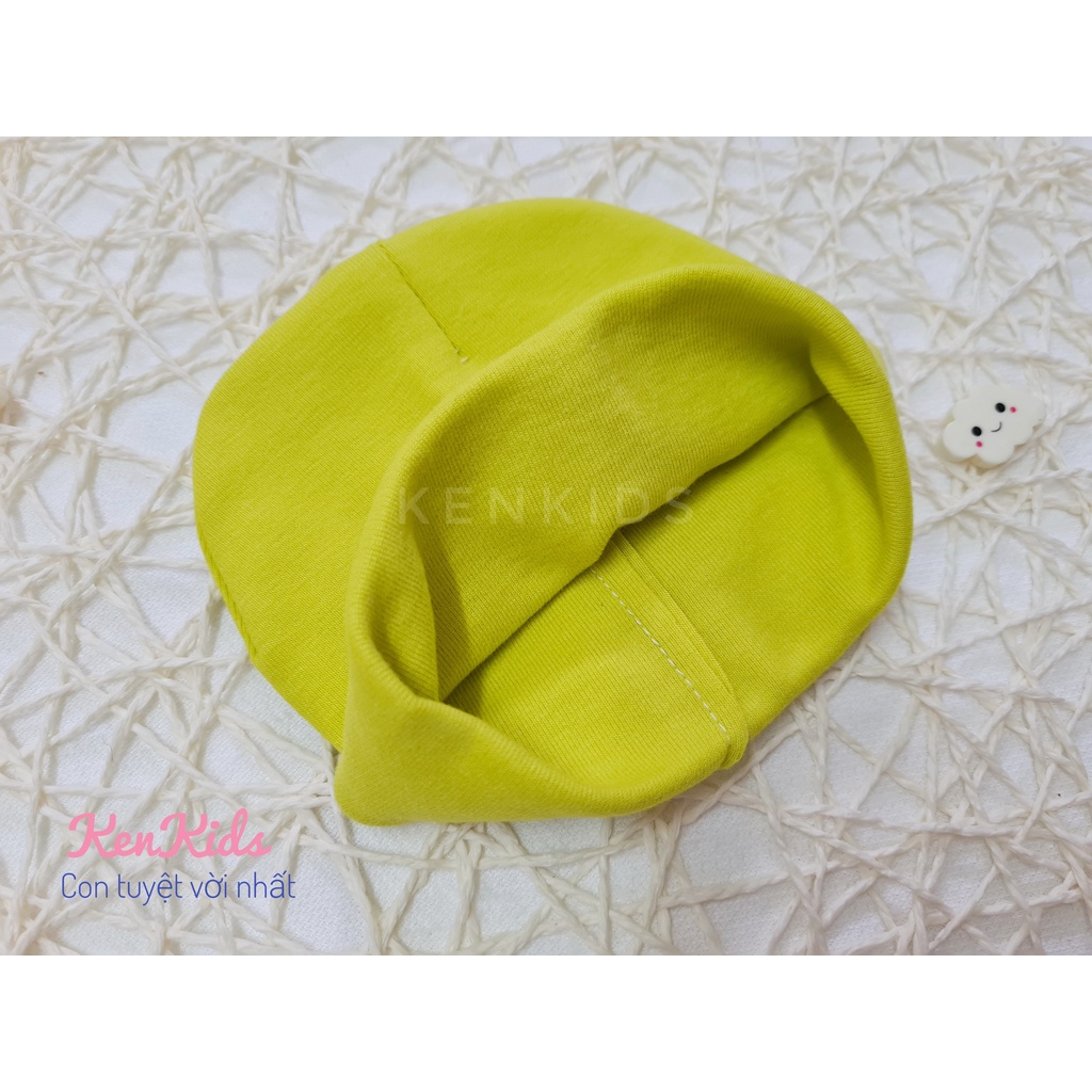 Nón mũ tròn bo sơ sinh thun cotton hình gấu và heo ngộ nghĩnh cho bé