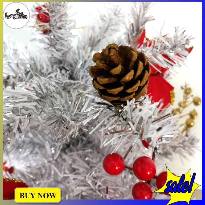 Cây thông noel mini 38cm màu trắng thích hợp làm quà tặng giáng sinh, trang trí bàn làm việc,phòng ngủ....
