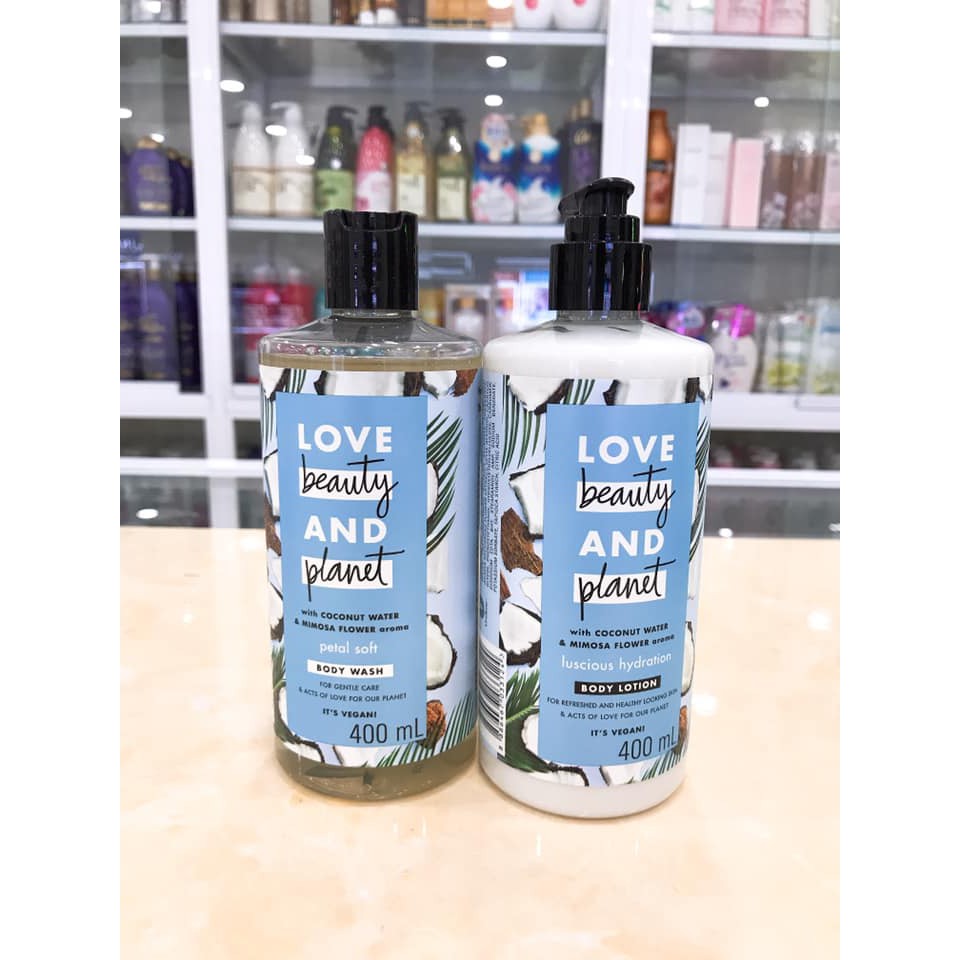 Combo Bộ 4 Sản Phẩm Chăm Sóc Toàn Thân LOVE BEAUTY AND PLANET Chính Hãng Công Ty