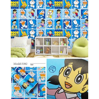 10m Giấy dán tường Hoạt hình doremon sẵn keo khổ rộng 45cm