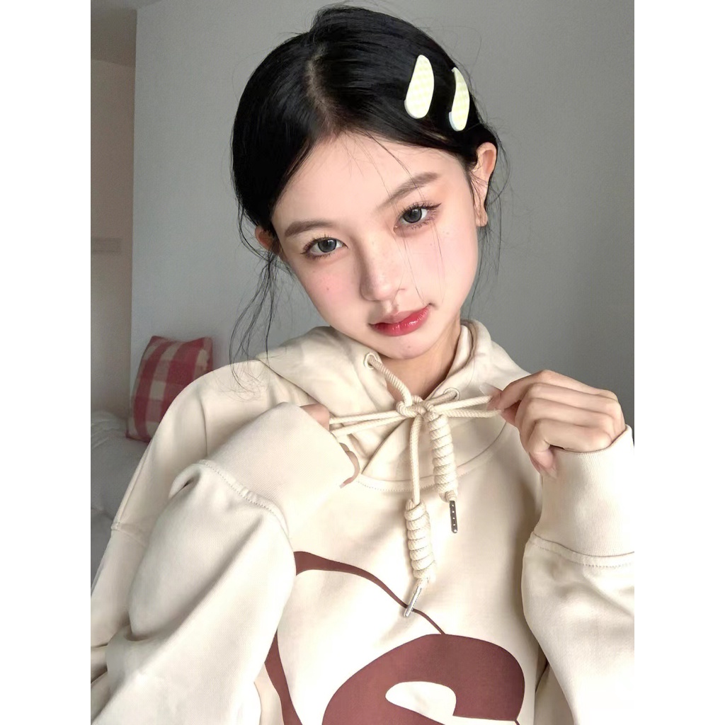 NRVP Áo Hoodie Tay Dài Oversize In Họa Tiết Phong Cách Hàn Quốc Kiểu Mới Cho Nam / Nữ