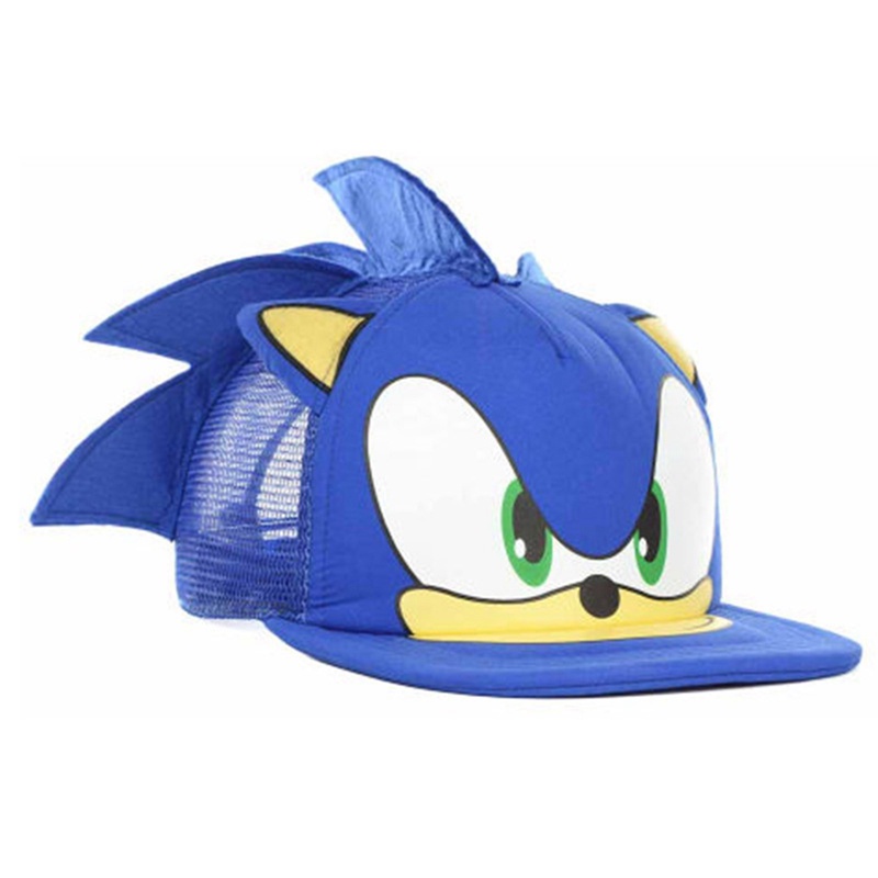 Mũ Lưỡi Trai Che Nắng Bằng Cotton Họa Tiết Nhím Sonic Tùy Chỉnh Thời Trang Cho Bé Trai Và Gái