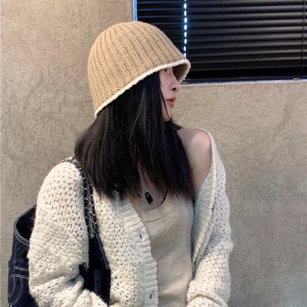 Mũ xô MG STUDIO dệt kim thời trang