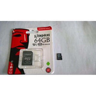 Thẻ nhớ Kingston Cavas 64GB Micro SD (kèm adapter)