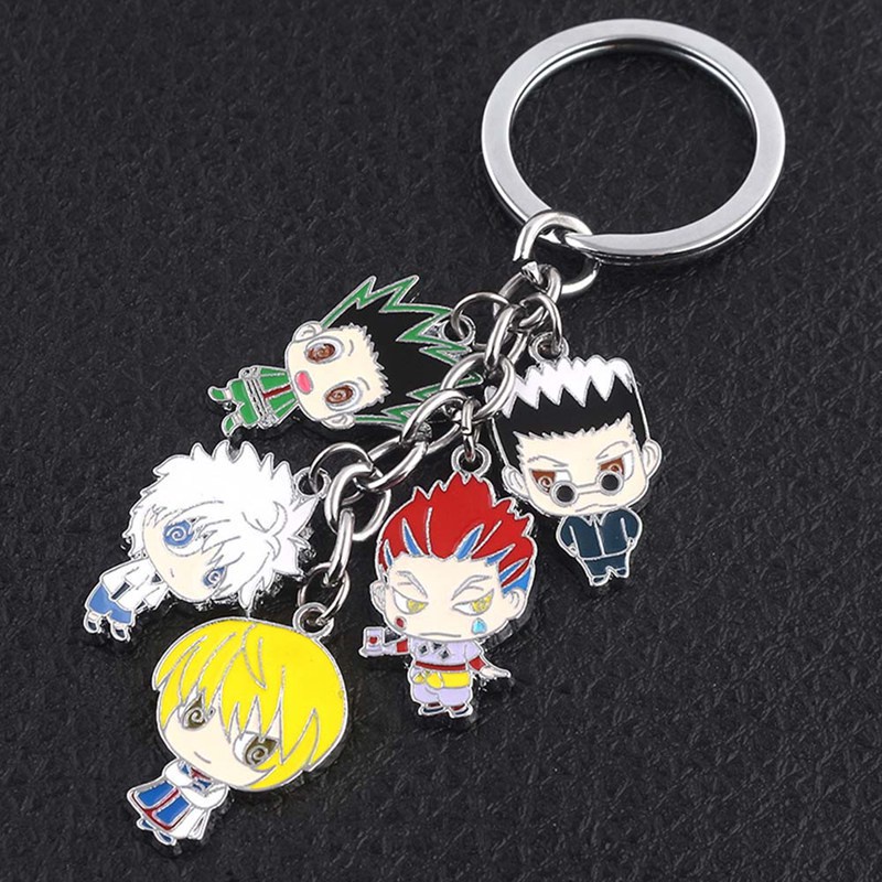 Móc khóa kim loại hình nhân vật anime Hunter x Hunter Gon Killua Zoldyck Kurapika Hisoka