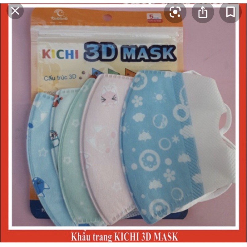 KHẨU TRANG KICHI TRẺ EM 5c/gói