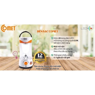 Đèn sạc led Comet CRL3103S (Đèn chiếu sáng khẩn cấp - Có sạc bằng NLMT)