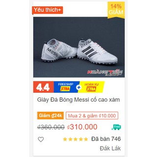 Giày Đá Bóng Cổ Cao Messi trắng