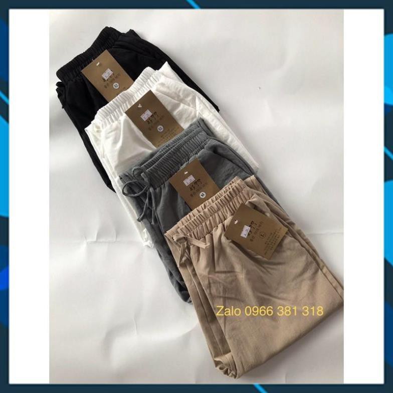 Quần baggy đũi xước,quần đũi nữ dáng dài cạp chun trẻ trung năng động mã leg39