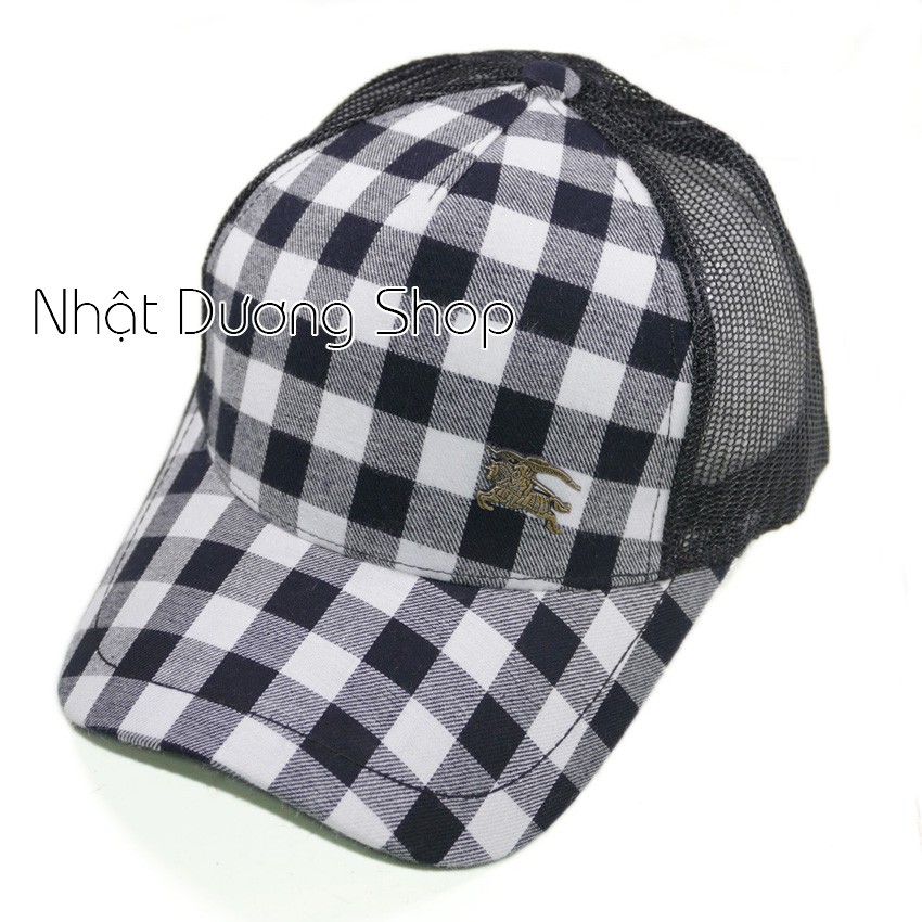 Nón kết lưới nam mũ kết nam đẹp vải Ca Rô và lưới giá gắng mặt sắt phù hợp cho mọi lứa tuổi