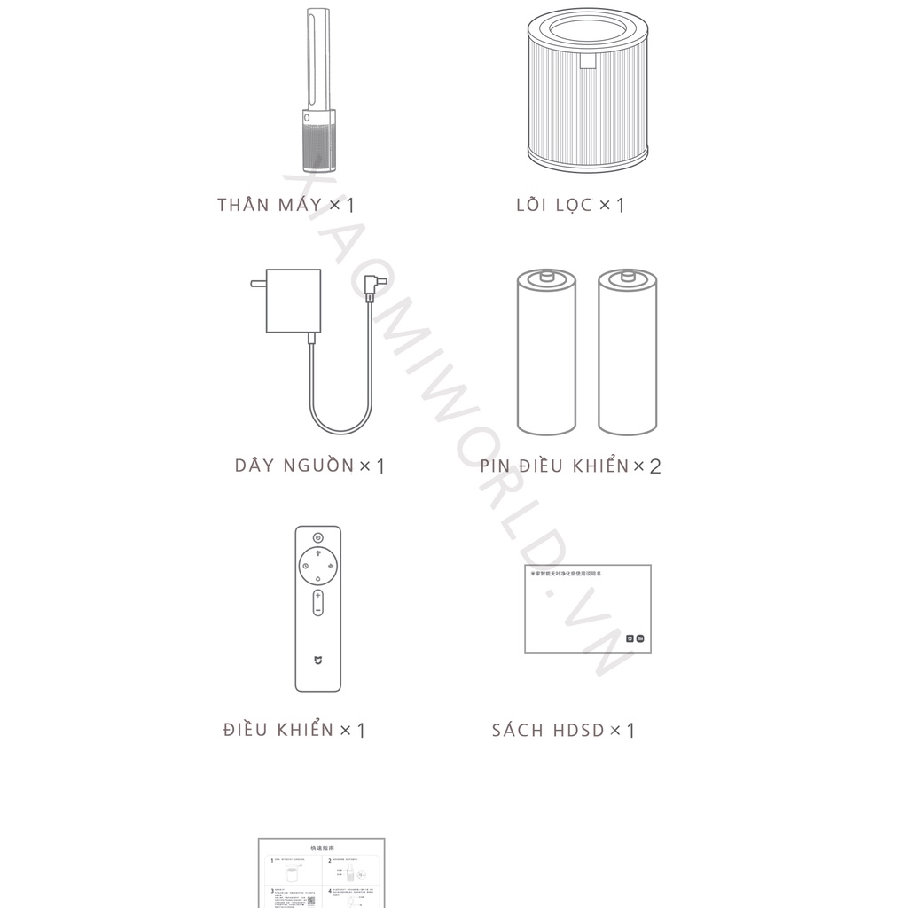 Quạt Không Cánh Xiaomi Kèm Lọc Không Khí Xiaomi Mijia Newmodel