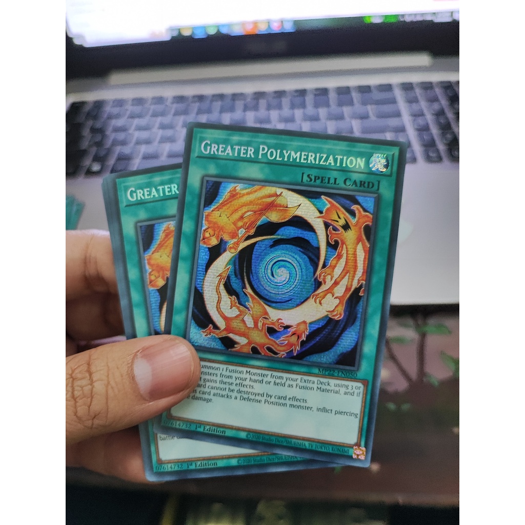 1 lá thẻ bài Greater Polymerization - MP22-EN050 - Prismatic Secret Rare 1st Edition