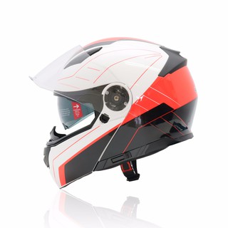 Mũ lật hàm yohe 950 - trắng đỏ