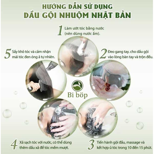 Dầu Gội Nâu/ Đen Thảo Dược Phủ Bạc Hiệu Quả Cho Tóc Chai 500ml