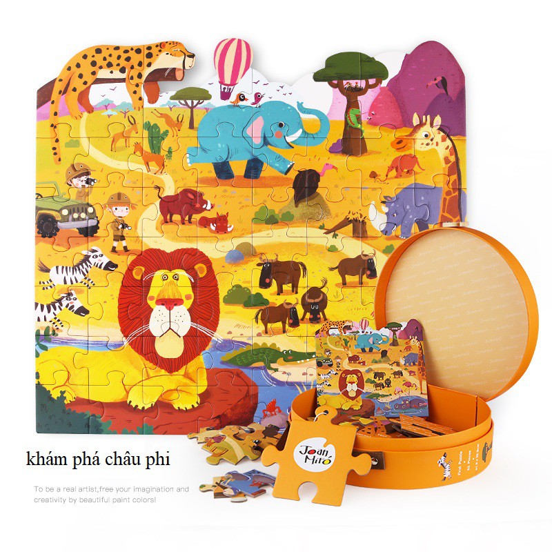 Vali xếp hình 52 mảnh của Joan Miro có 3 mẫu - Joan Miro Floor Puzzle