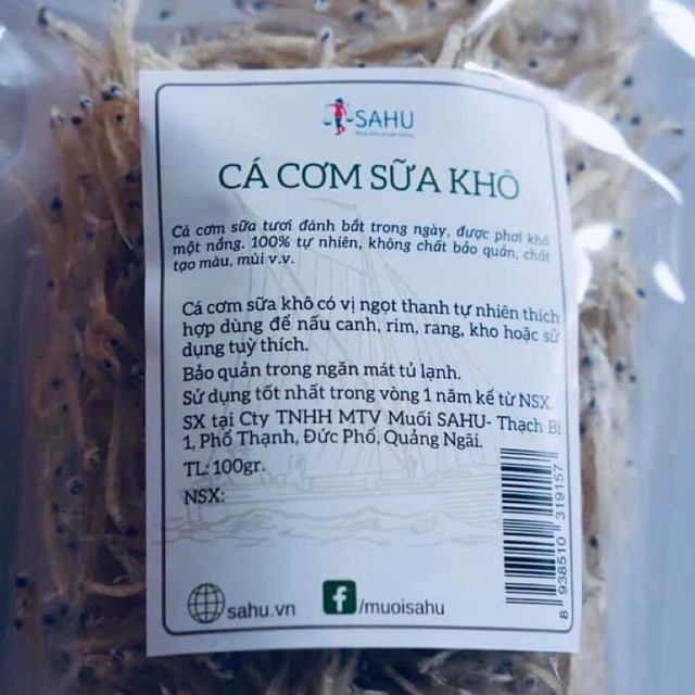 Cá Cơm Sữa Khô Sahu