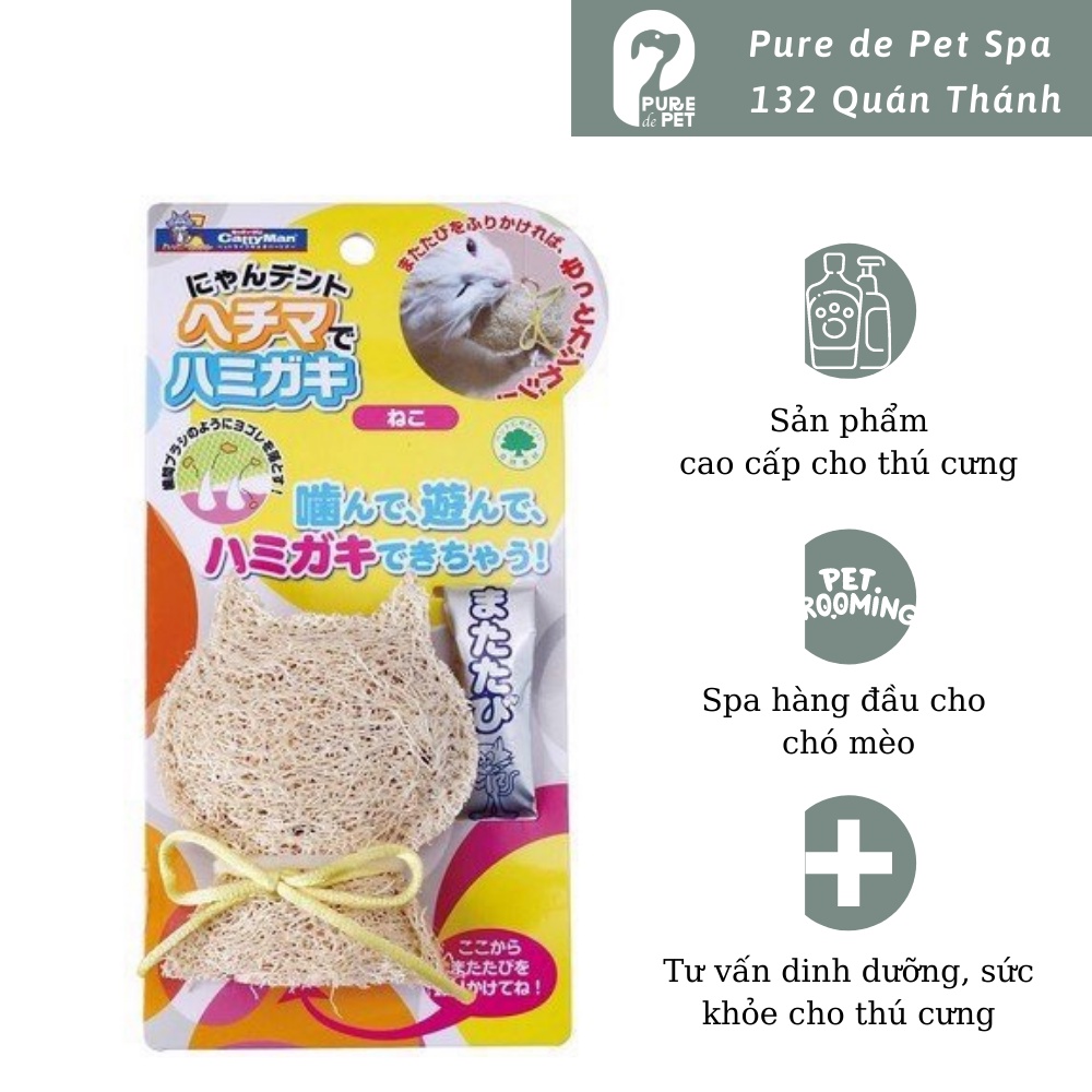 Xơ mướp mặt mèo làm đồ chơi và sạch răng miệng cho mèo