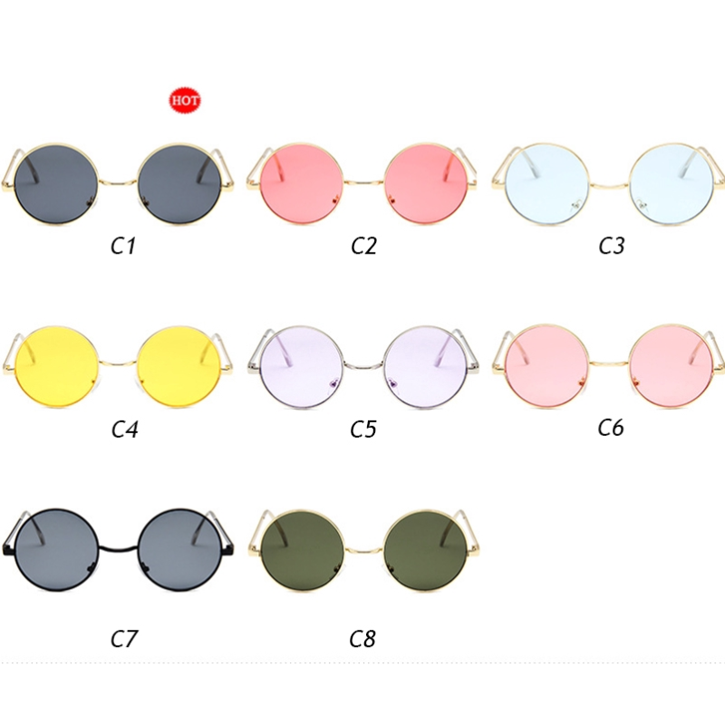 Kính mát gọng tròn chống tia UV phong cách Hàn Quốc