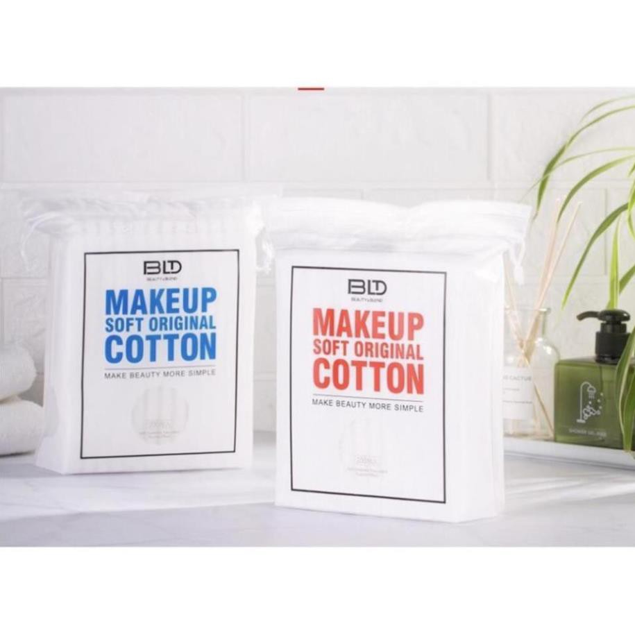 Bông tẩy trang cotton 100% Beauty Blend, bông tẩy trang 3 lớp dai siêu mịn, tiết kiệm ko xơ bông [Túi 200 miếng] - uri1