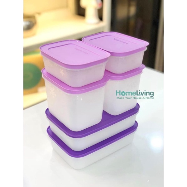 Set hộp trữ đông dẻo Tupperware Violet set 6 hộp