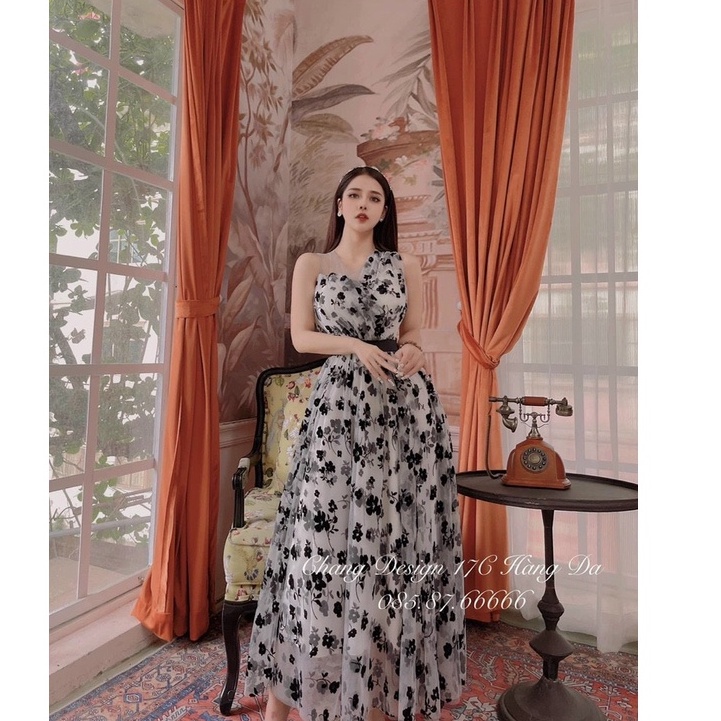 Váy đầm nữ maxi dáng dài họa tiết hoa kiểu dáng mới lạ trẻ trung