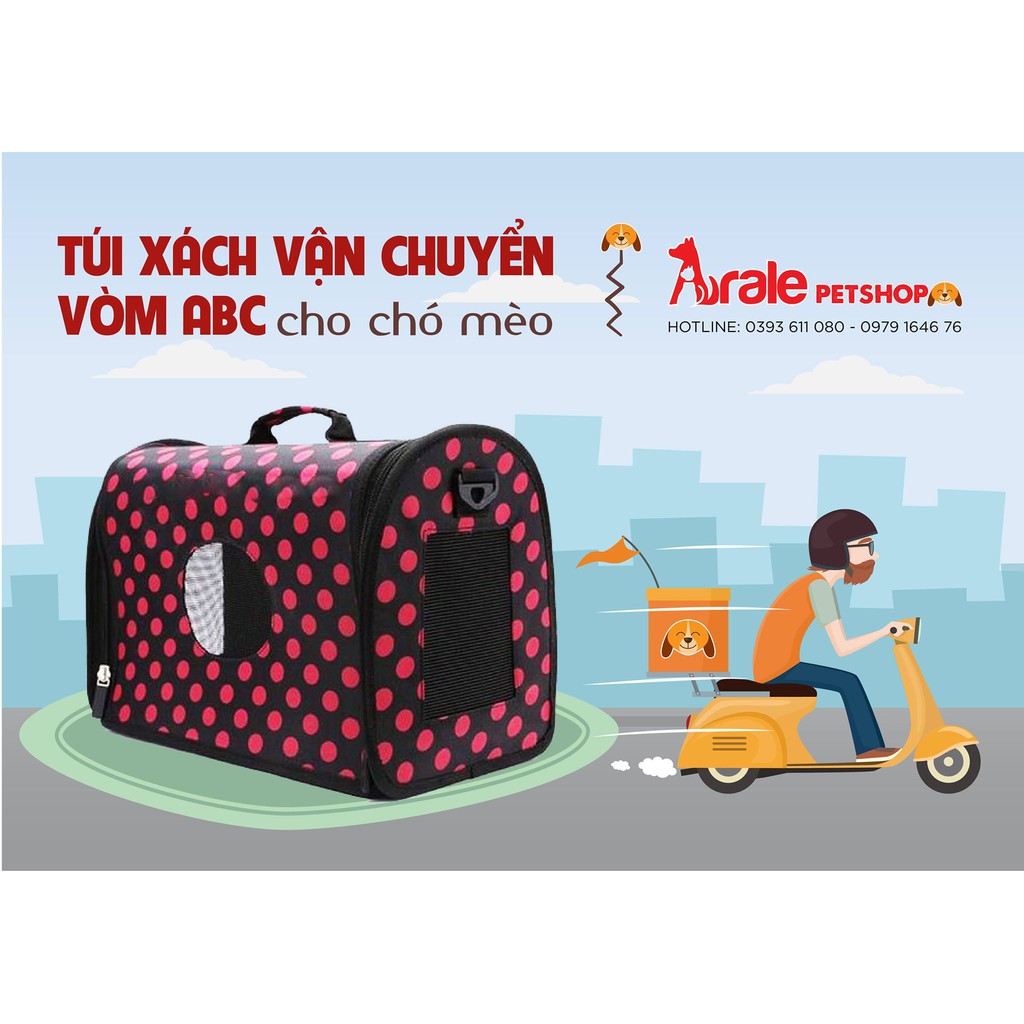 [FREESHIP] TÚI XÁCH VẬN CHUYỂN VÒM ABC CHO CHÓ MÈO