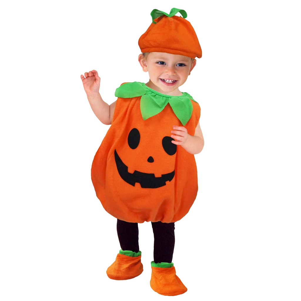 Trang phục hóa trang bí ngô dễ thương cho bé vui chơi Halloween