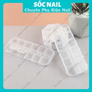 Khay Đựng Đá Nail , Khay Chia Đá Làm Móng 12 Ô
