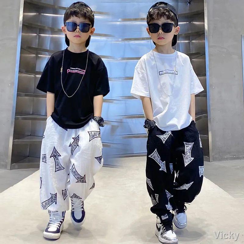 AOHUI > Zhongda Bé trai Suit mùa hè 2021 Áo thun phong cách phương Tây mới của Hàn Quốc Trẻ em Quần chống muỗi rộng rãi
