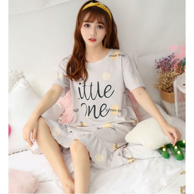 Váy cotton mặc nhà (có đệm ngực) mẫu tay ngắn dễ thương (link 2/2)