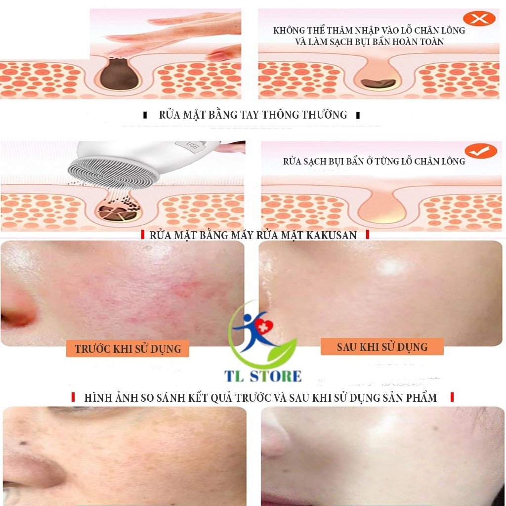 Máy rửa mặt đa năng cao cấp Kakusan - Hai chế độ làm sạch và đẩy di tinh chất | BigBuy360 - bigbuy360.vn