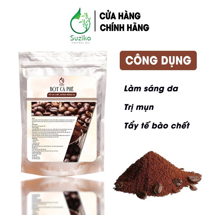 Bột Đắp Mặt Nạ Cà Phê Hữu Cơ Nguyên Chất 100% Organic Giúp Tẩy Tế Bào Chết Dưỡng Da Trắng Sáng 140G