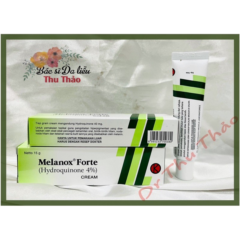 [15g] KEM HỖ TRỢ GIẢM THÂM NÁM HYDROQUINON 4% MELANOX FORTE