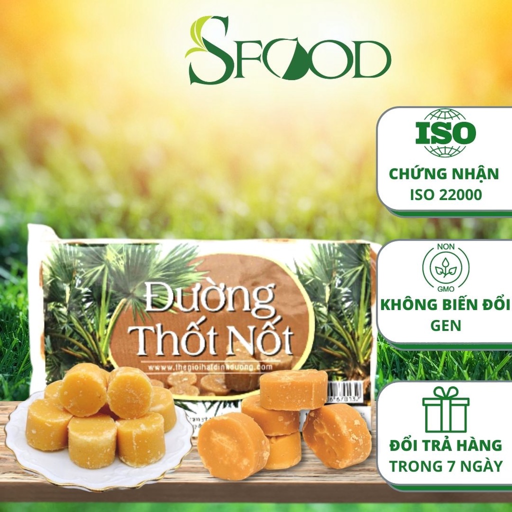 Đường thốt nốt Sfood 1kg, đường thốt nốt An Giang