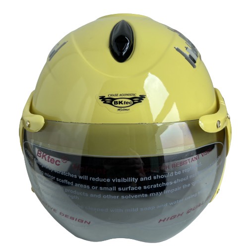 Mũ bảo hiểm trẻ em BKtec BK14 vàng Spider Man - Dành cho bé từ 5 đến 10 tuổi, bé nặng dưới 30kg - Vòng đầu từ 52-54cm