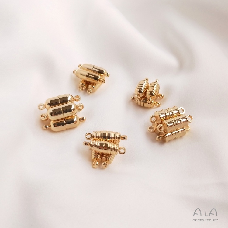 Khóa Nam Châm Tròn Bằng Đồng 14k Màu Vàng Đồng Làm Đồ Trang Sức Thủ Công