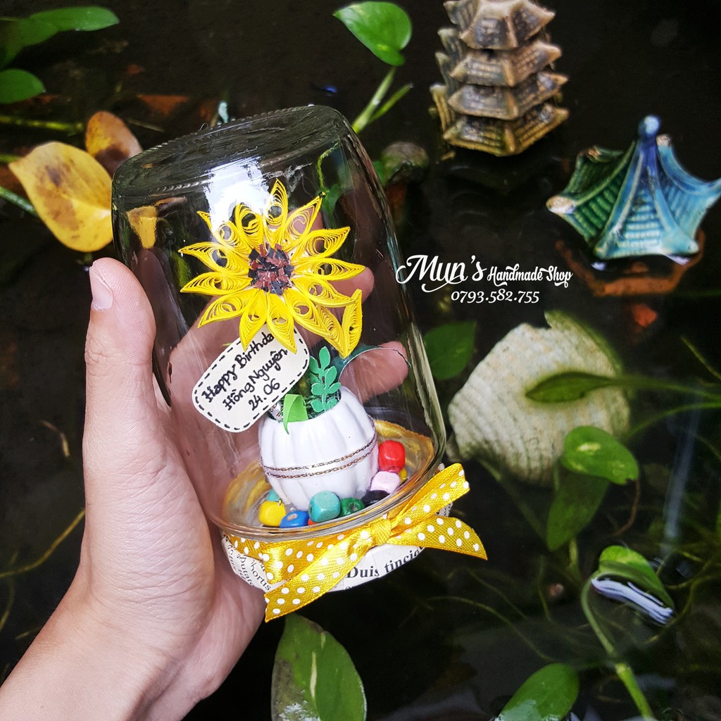 LỌ HOA THỦY TINH HANDMADE - FLOWER IN JAR