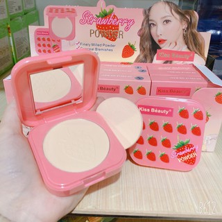 Phấn phủ kèm bông phấn quả dâu kissbeauty Q2
