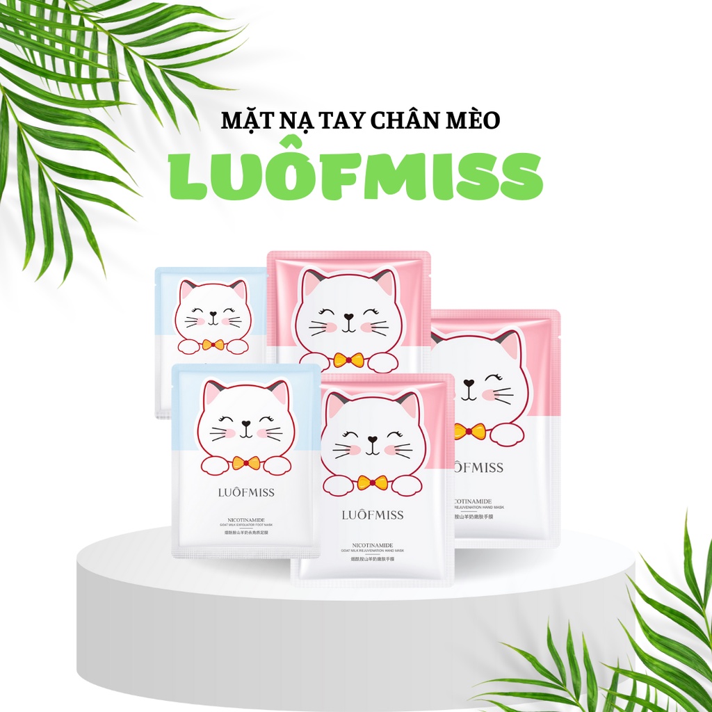 Combo 2 mask mặt nạ mèo dưỡng ẩm tay và chân nội địa Trung 200g
