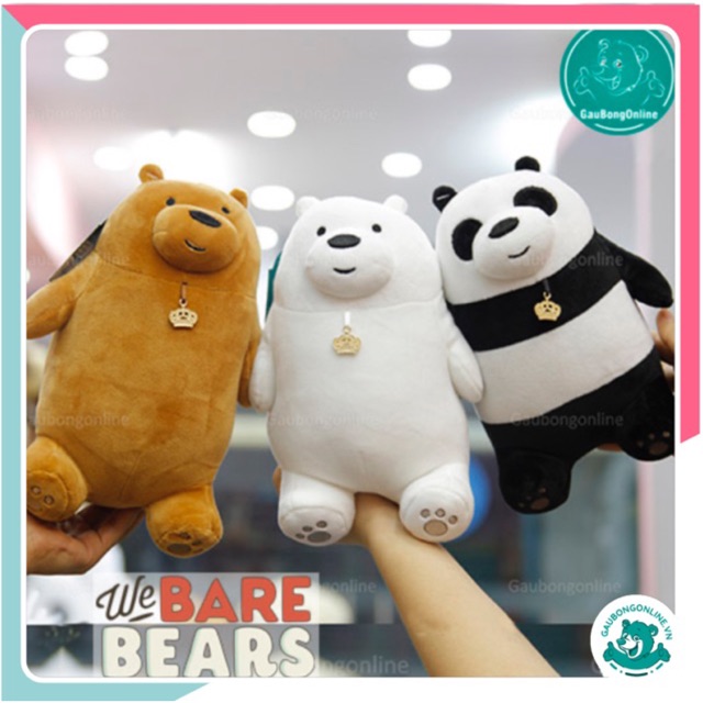 We are Bear- Anh em nhà gấu cỡ 30 cm màu nâu, trắng, trắng đen